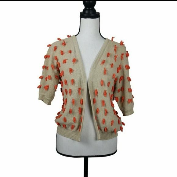Anthropologie Sweaters - Anthropologie Sparrow Sz S Pom Pom Cardigan